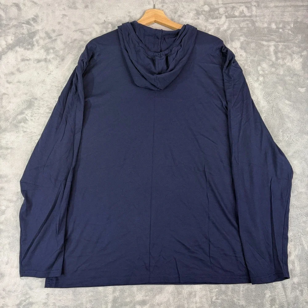 Polo Ralph Lauren Supreme Comfort Hoodie XL Navy Blue Long Sleeve Cotton T-Shirt